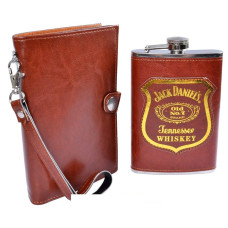 Фляга кожаная Jack Daniels