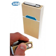 Портсигар Под пачку сигарет Slim с USB-зажигалкой